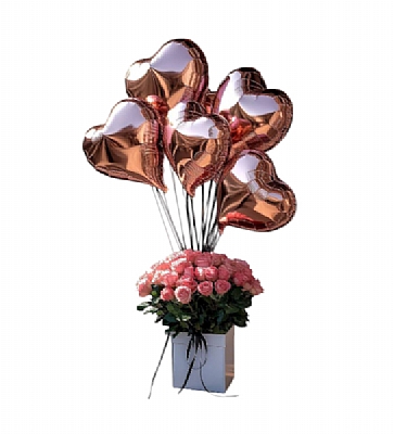 Akn Ilts Gl ve Kalp Balon Aranjman