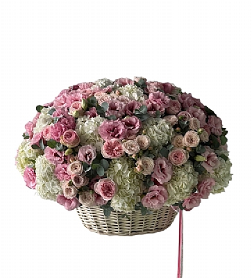 eker-Pembe Sepet Aranjman